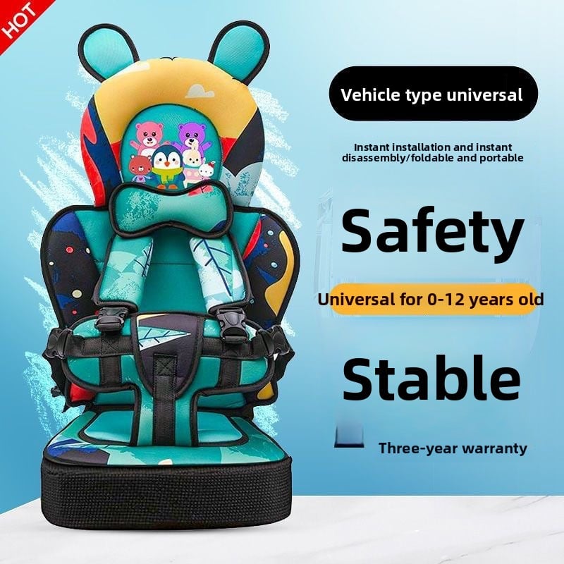 Portable simple child safety car seat 0-12 years old