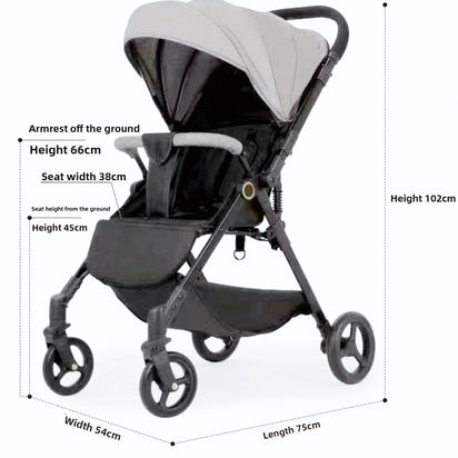 Lightweight Foldable Two-Way Baby Stroller