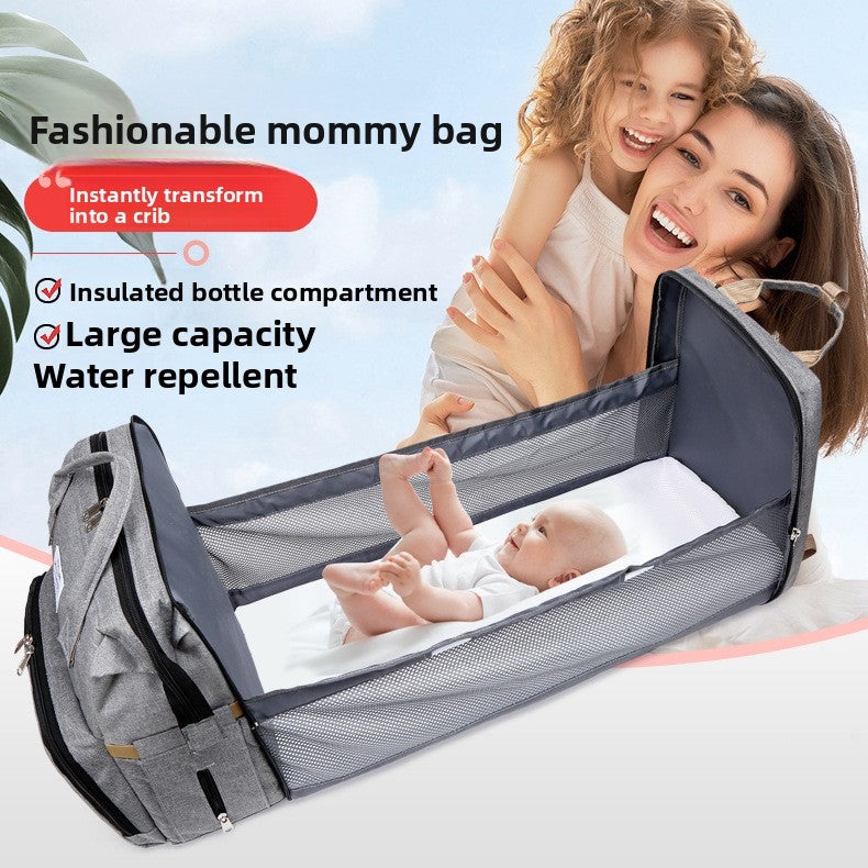 Fashion Foldable Baby Diaper Shoulder Bag