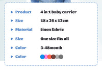 Adjustable Baby Travel Carrier 4-in-1