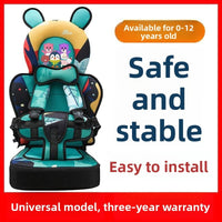 Portable simple child safety car seat 0-12 years old