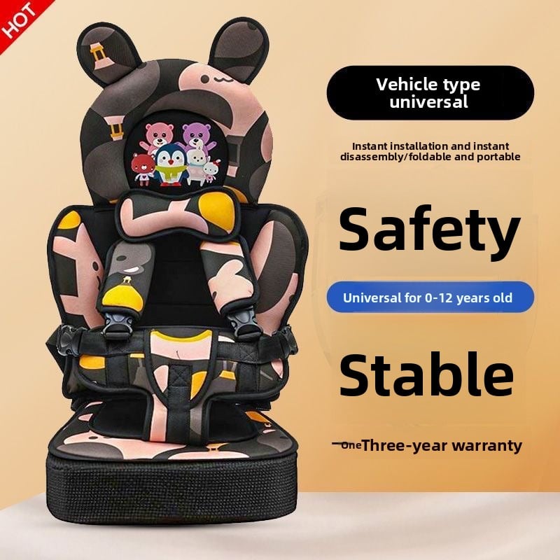 Portable simple child safety car seat 0-12 years old