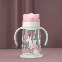 Baby Bottle with Straw Handle Wide Mouth